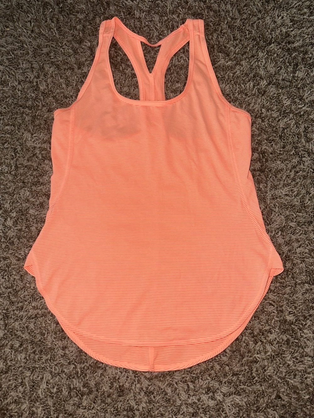 Zella Coral Striped Racerback Tank